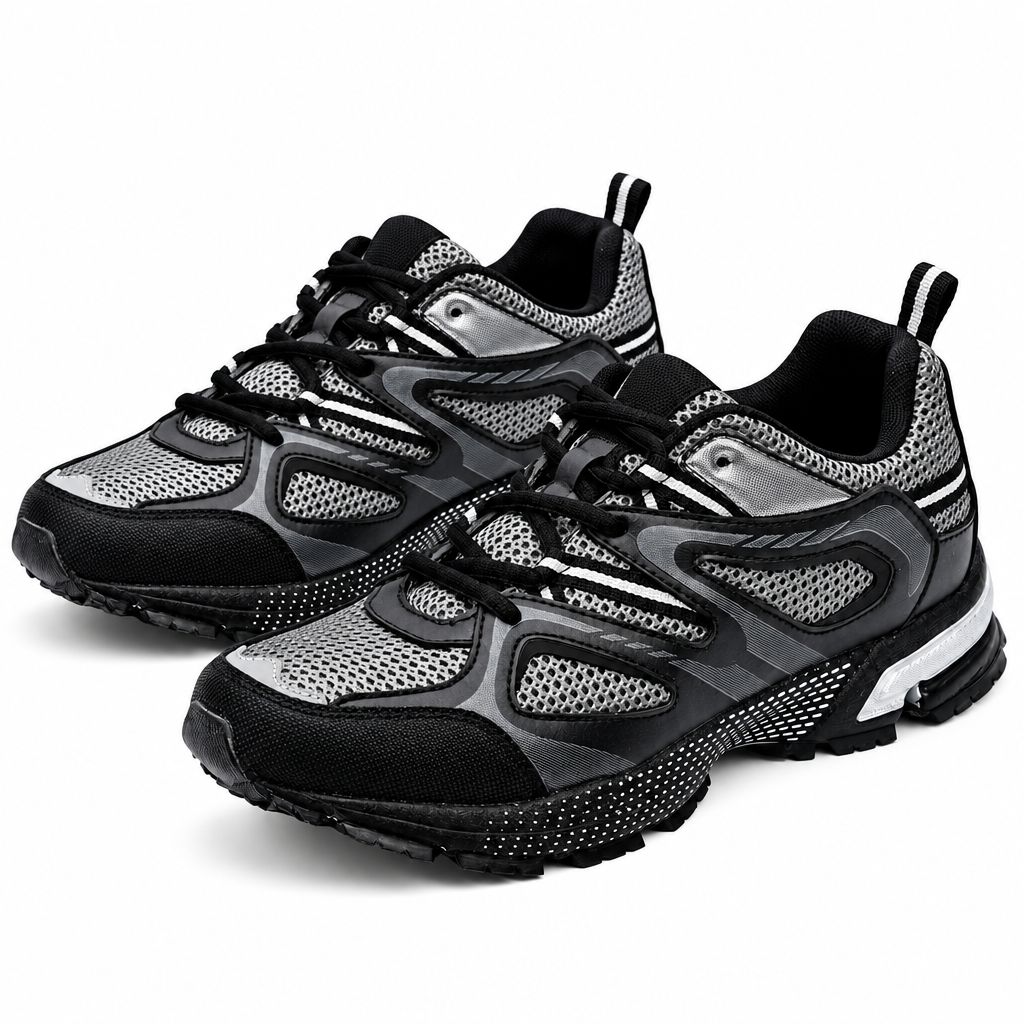 Men's classic running shoes pair lace-up jogging sneakers