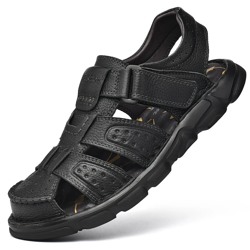 Men's Genuine Leather Casual Summer Walking Sandals