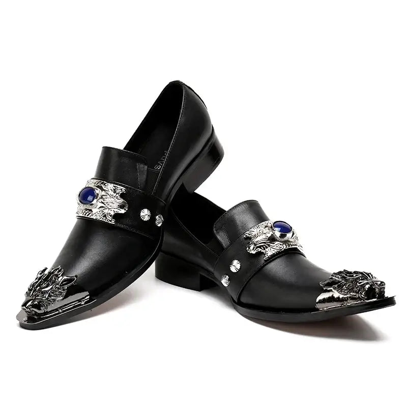 Men's Breathable Leather Business Banquet Party Wedding Dress Shoes