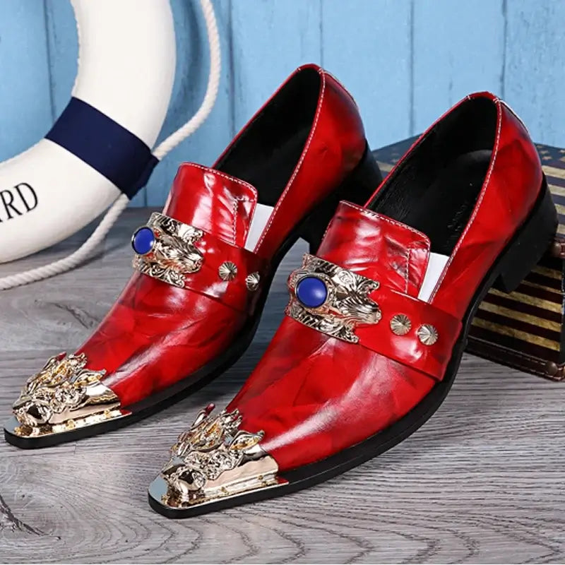 Men's Breathable Leather Business Banquet Party Wedding Dress Shoes