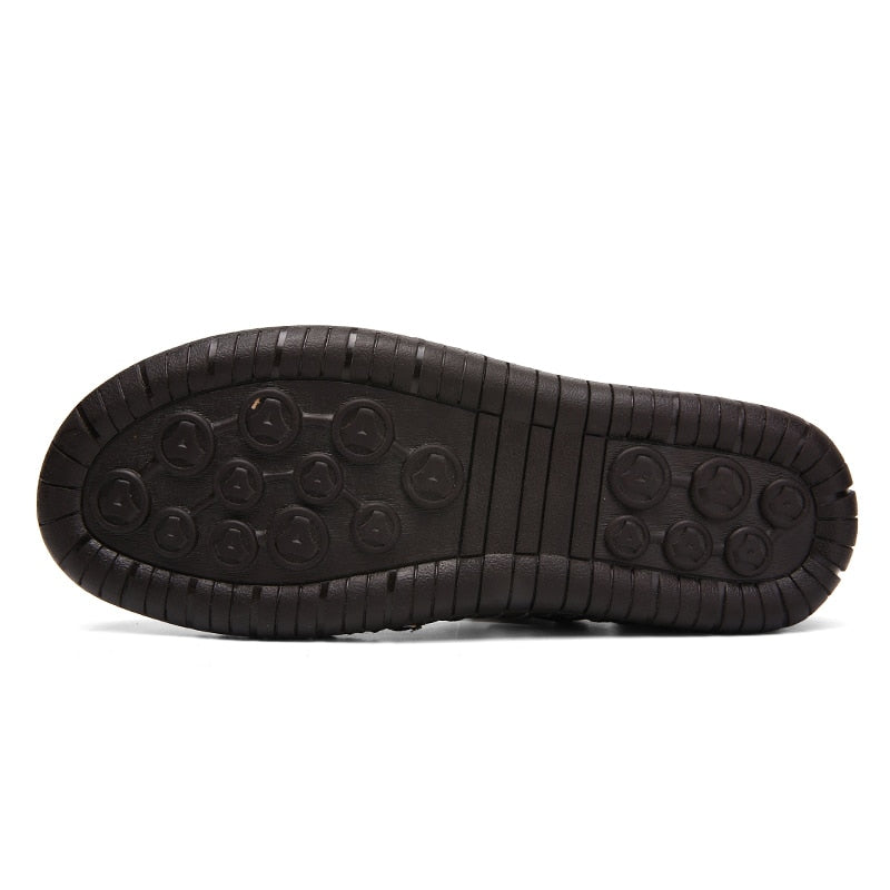 Men's Leather Roman Beach Sandals and Rubber Flip-Flops