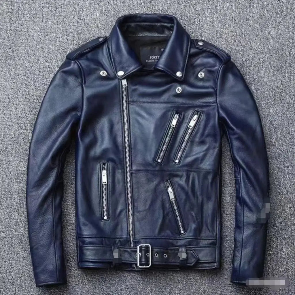 Men's Oversized Multi-Zip PU Leather Coat
