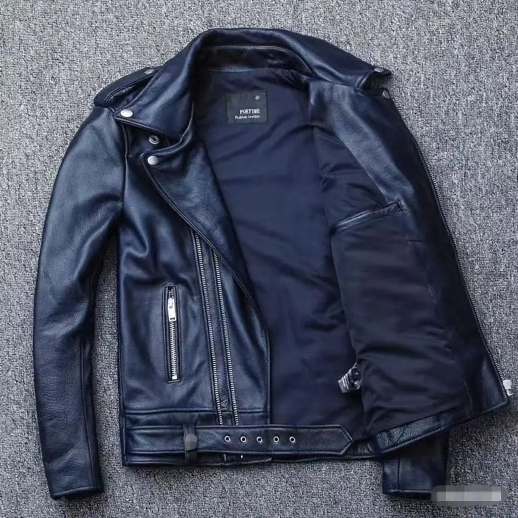 Men's Oversized Multi-Zip PU Leather Coat
