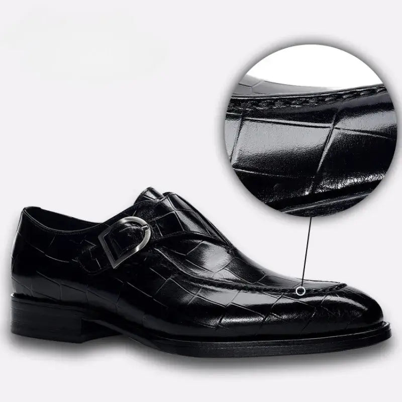 Men's British Retro Carved Leather Oxford Wedding Dress Shoes