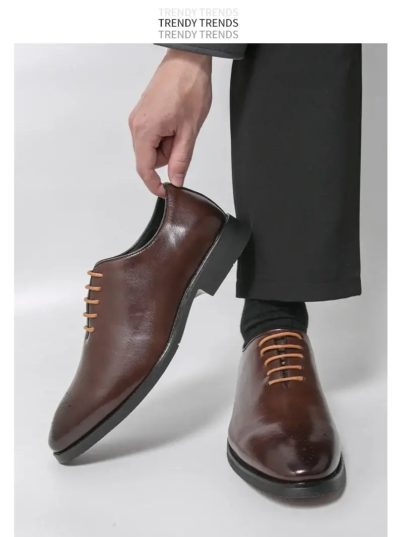 Men's Leather Formal Oxford Dress Shoes