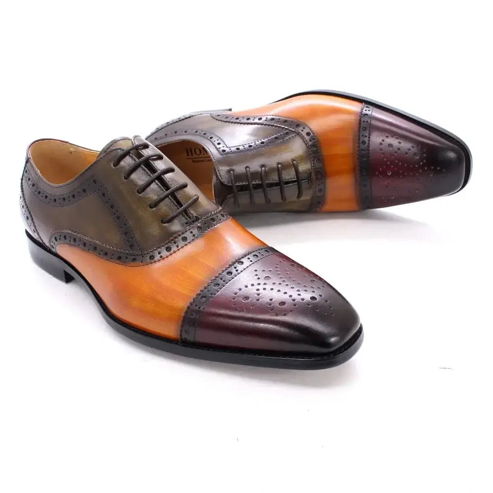 Men's British Leather Oxford Chelsea Dress Shoes