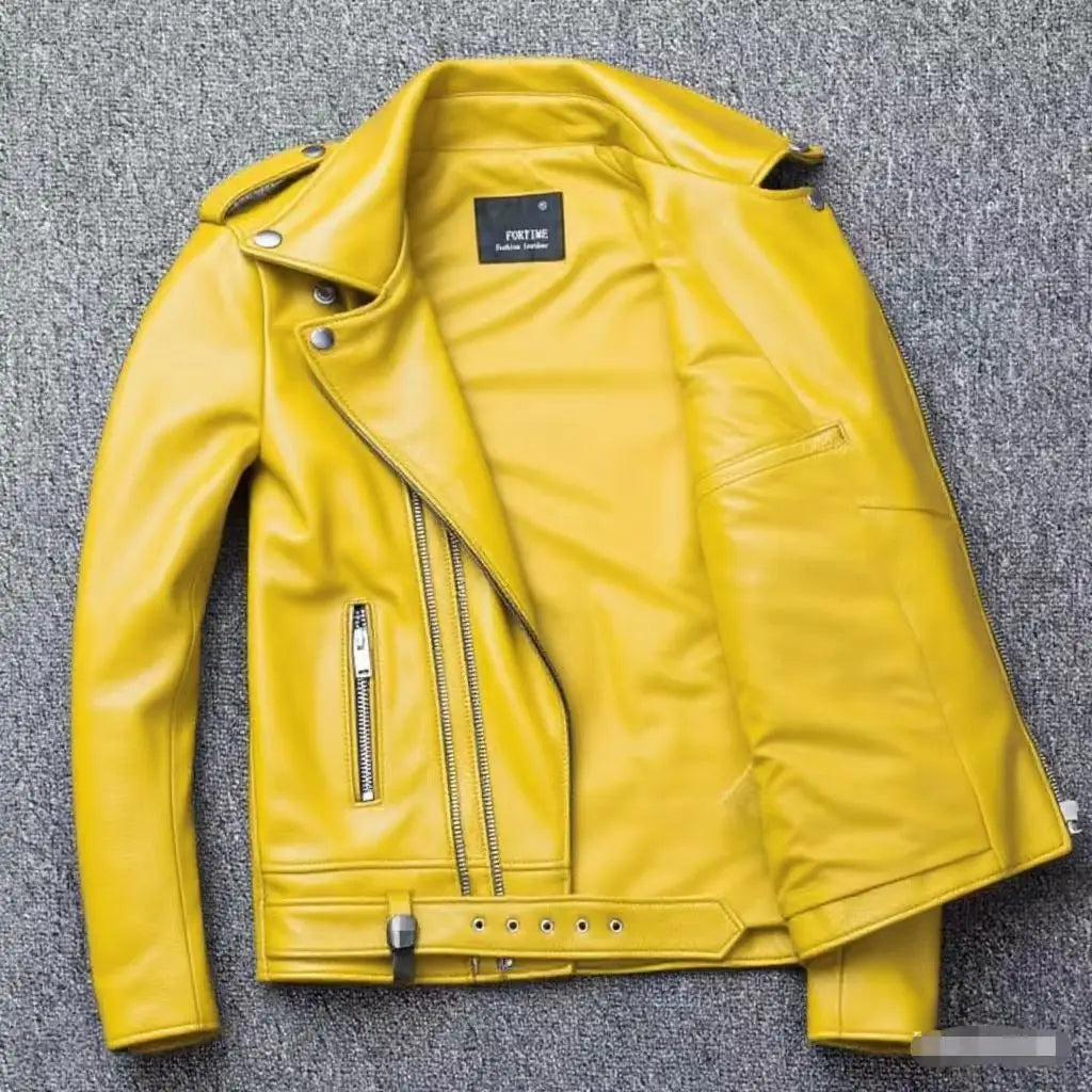 Men's Oversized Multi-Zip PU Leather Coat