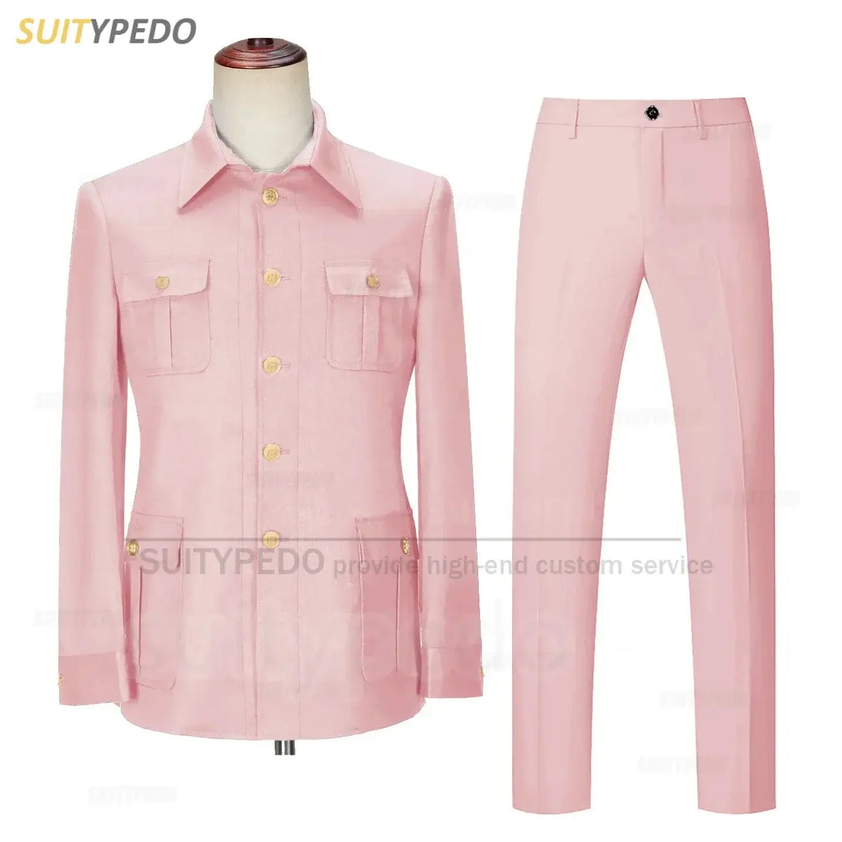 Smart Casual Suit Set For Men Wedding Banquet Grooms Elegant Outfits Formal Party Tailor-made Slim Fit Blazer Pants 2 Pieces