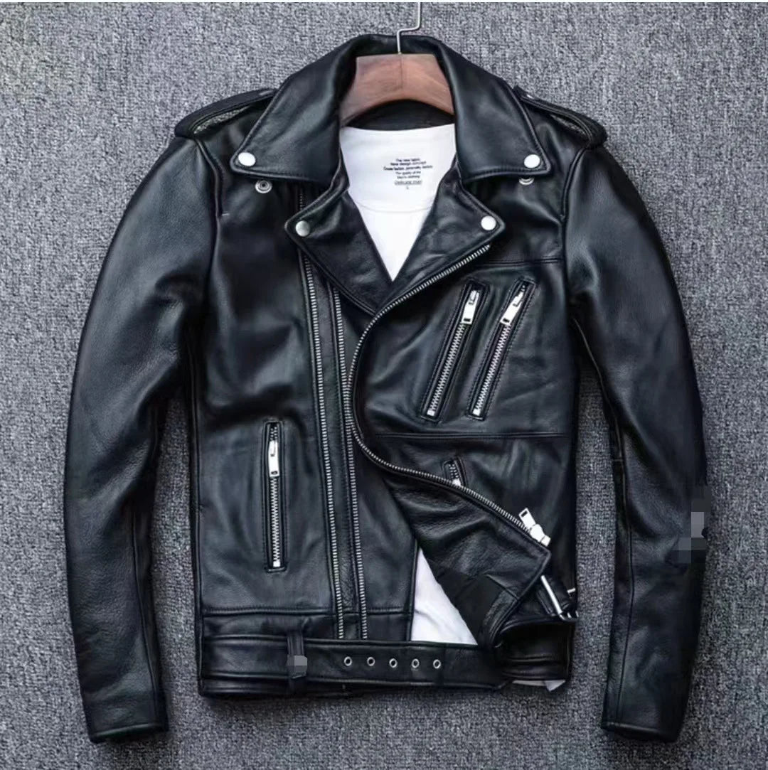 Men's Oversized Multi-Zip PU Leather Coat