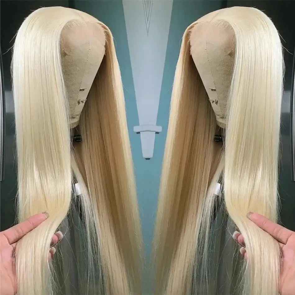 613 Colored Straight Human Hair 13x4 HD Blonde Lace Front Wigs 200 Density 13x6 Transparent Full Lace Frontal Wigs 44 46 Inches
