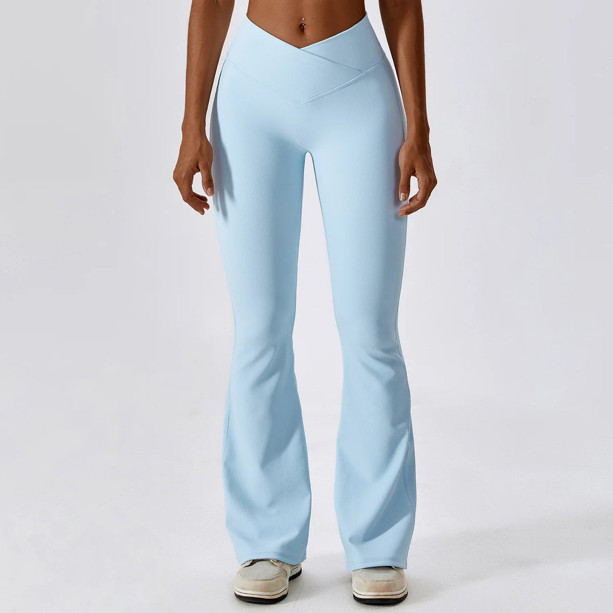 Women's High Waist Wide Leg Flare Yoga Workout Pants