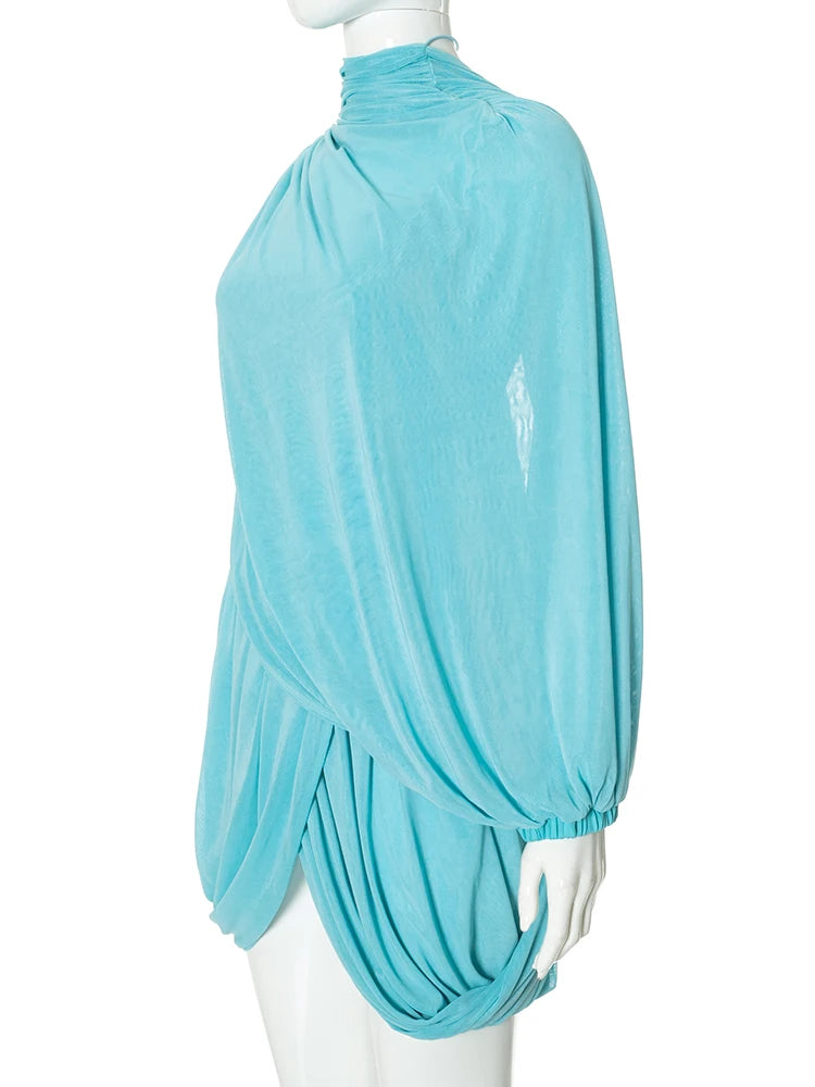 Women's Strapless Shawl Vest and Irregular Pleat Skirt Two-Piece Set