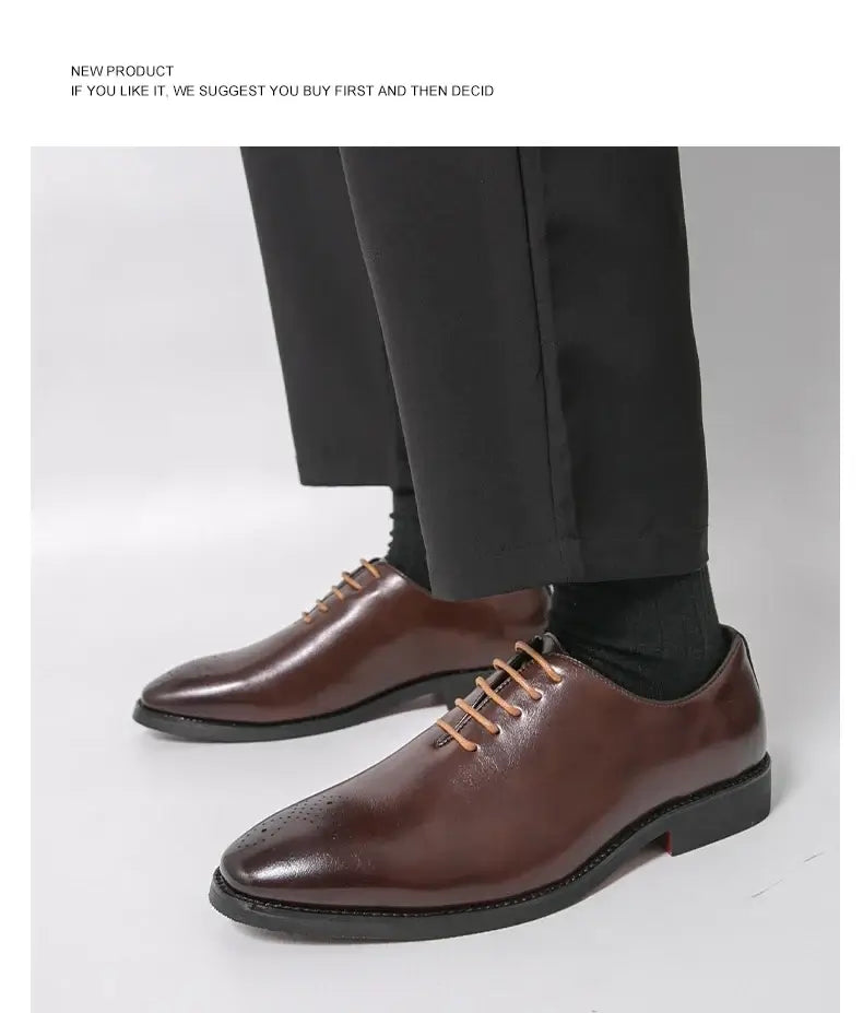 Men's Leather Formal Oxford Dress Shoes