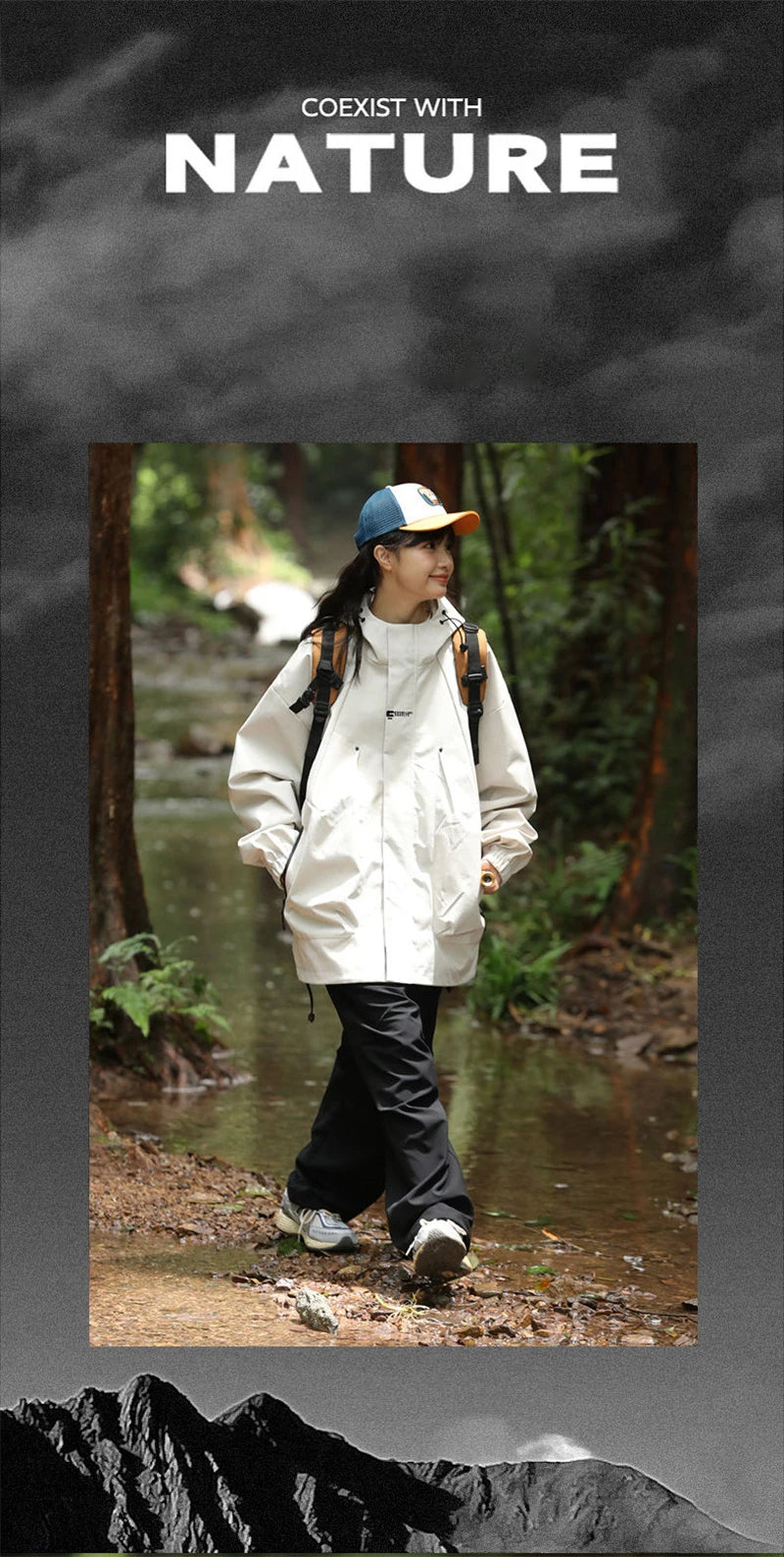 2024 New Men's Outdoor Hooded Windbreaker Jacket Autumn Waterproof Hiking Bomber Jackets Women Trekking Softshell Coats