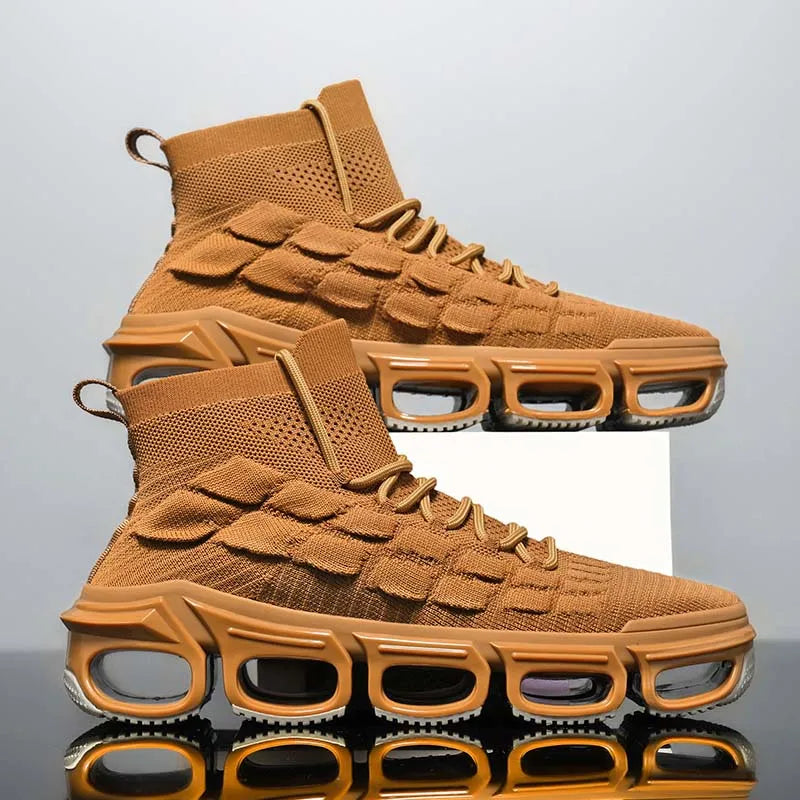 Men's Breathable Mesh Casual Race Trainer Sneakers