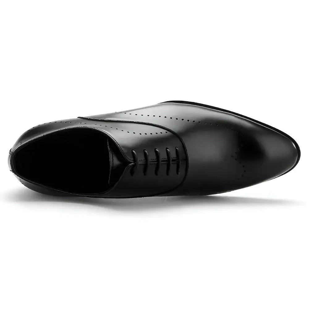 Full-Grain Leather Formal Derby Shoes for Men Daily Wear Business Oxford Dress Shoes