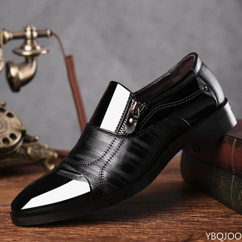 2026 Modische Herren-Büro-Formalschuhe in großen Größen, niedrig geschnitten, bequem für den Alltag, spitz zulaufend, multifunktionale Herren-Hochzeitsschuhe