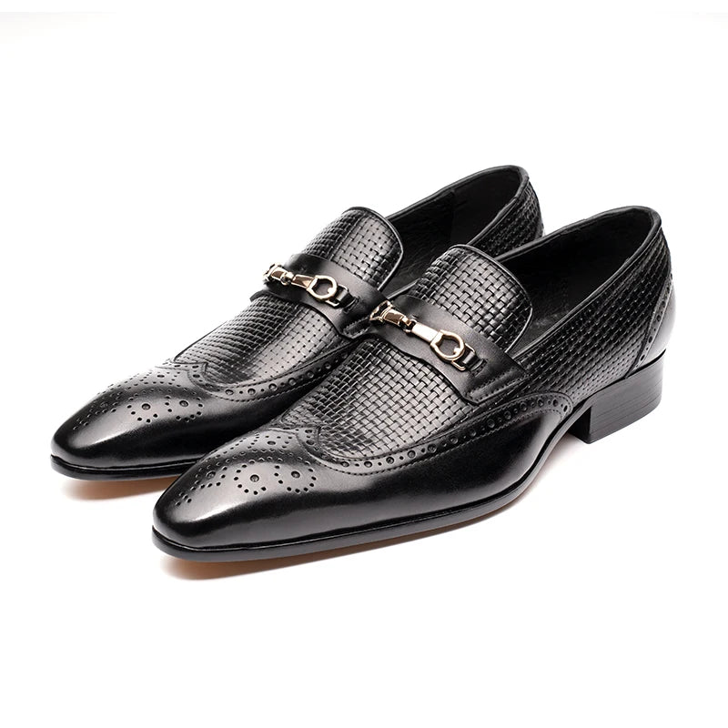 Men's Handmade Leather Loafer Dress Shoes Size 39-50