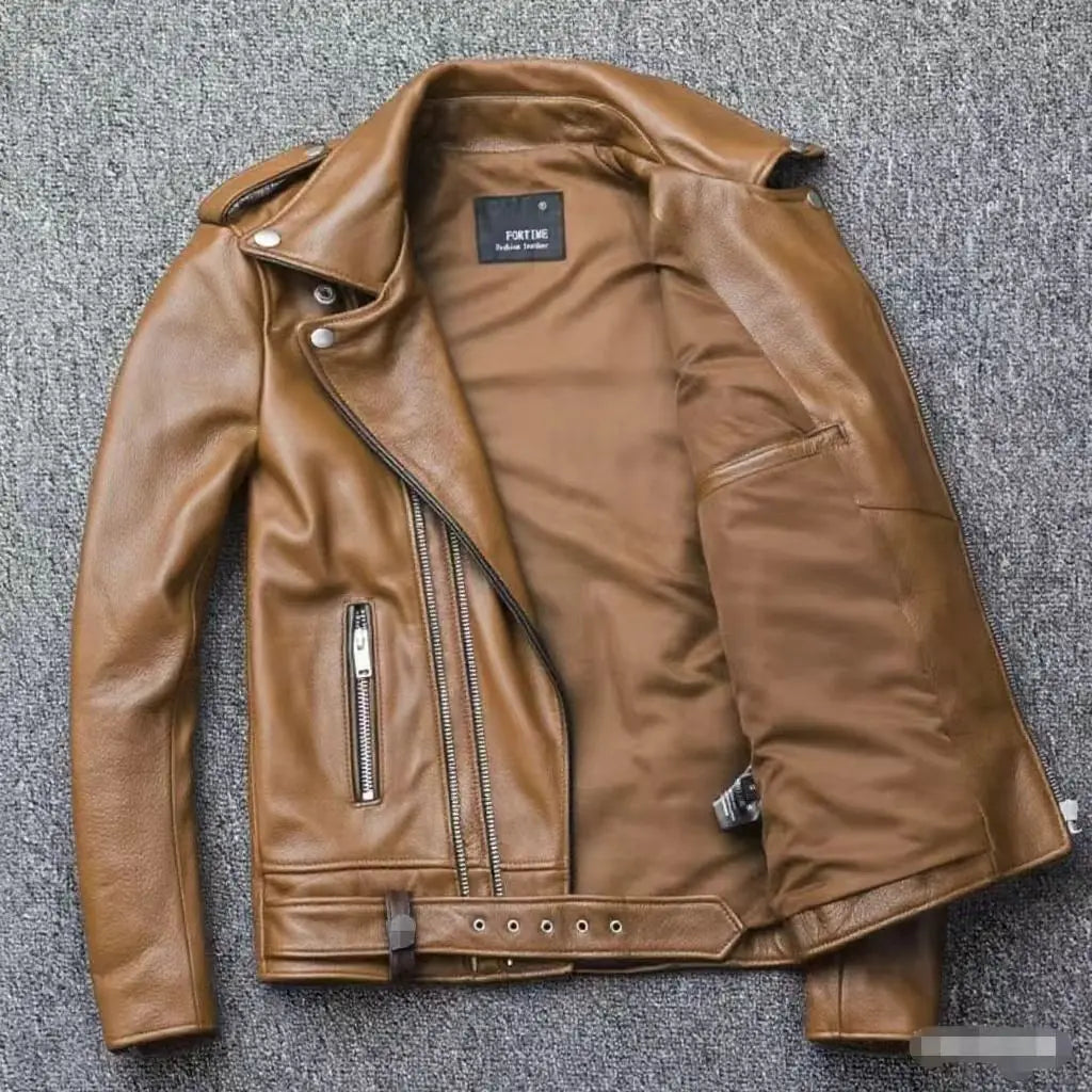 Men's Oversized Multi-Zip PU Leather Coat