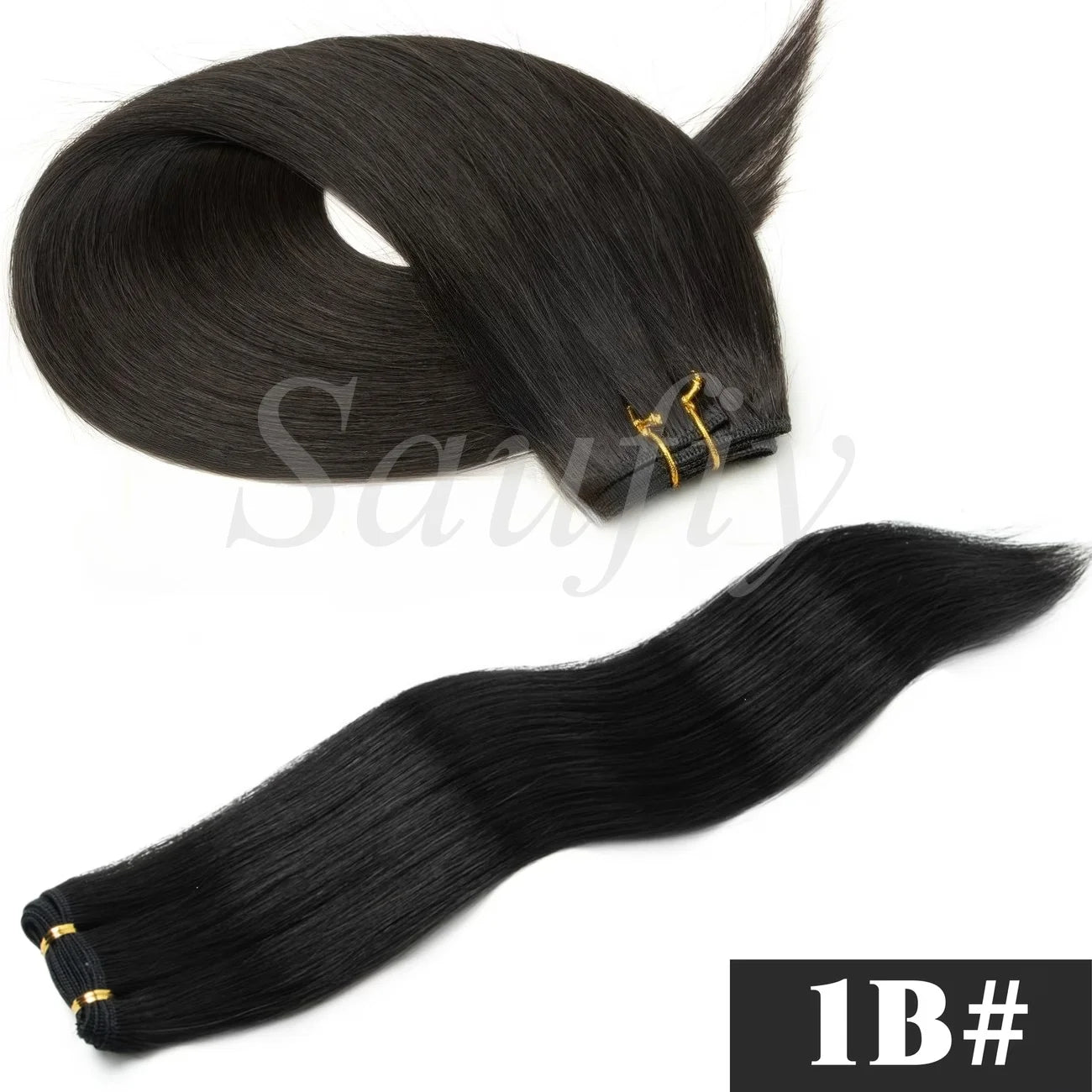 Highlights Brown Hair Weft Extensions Human Hair Weaves Bundles Sewing In Weft Extensions Natural Black Blonde Brown Double Drawn Human Hair Weft for Women 50g/Pack