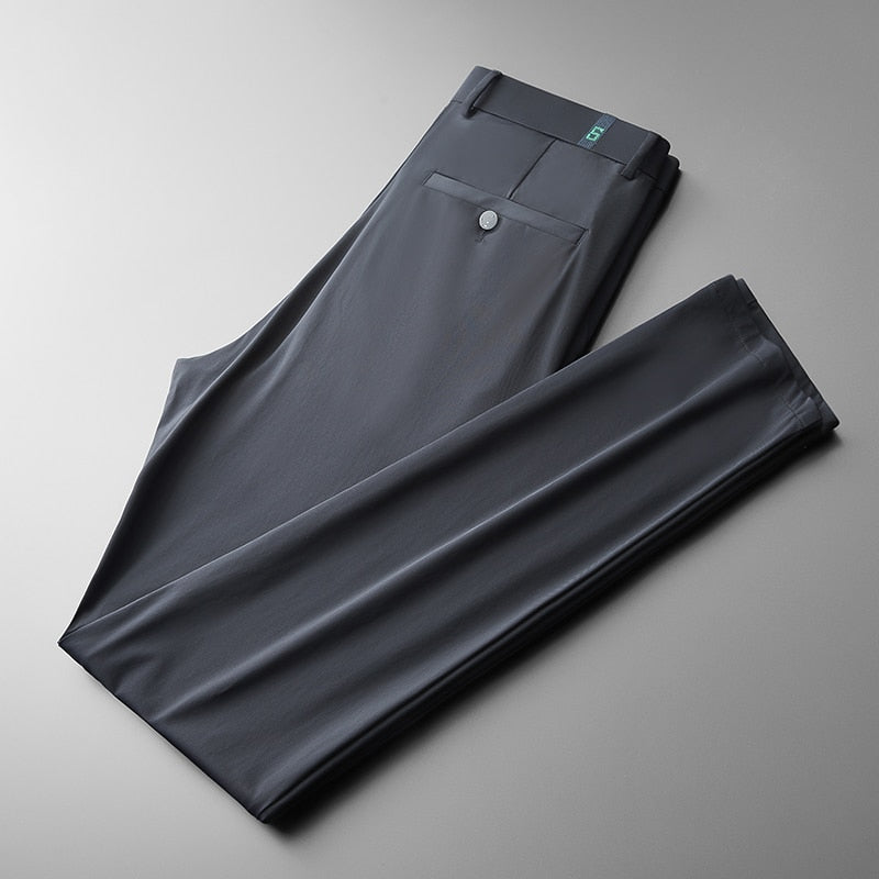 Men's Ice Silk Mid Straight Casual Pants