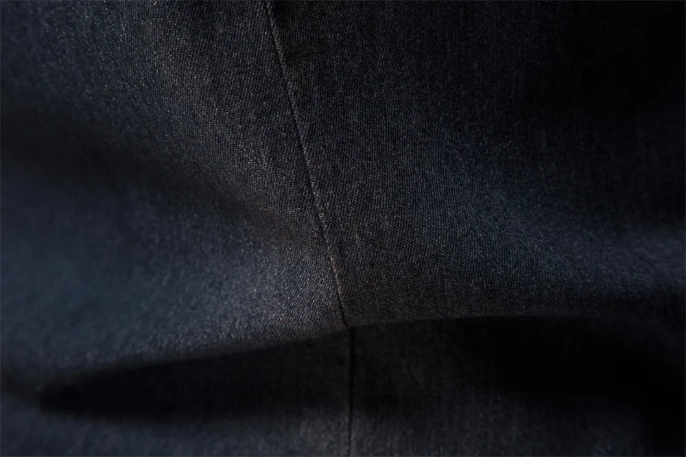 Men's Elastic Cotton Denim Long Sleeve Shirt