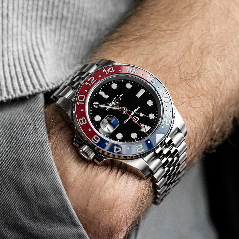 Men's GMT Automatic Mechanical Sapphire Splash-Resistant Watch