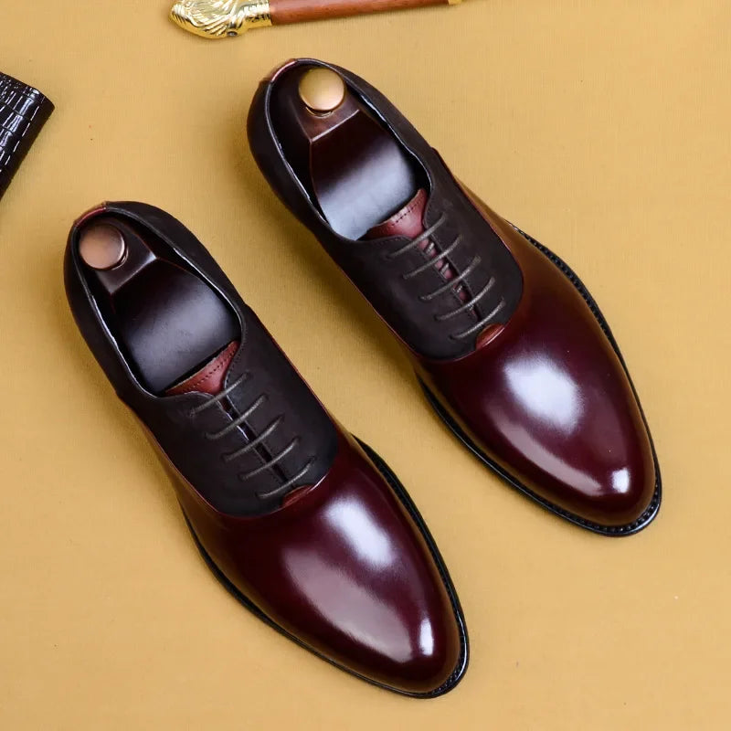 New Italian Handmade Shoes British Style Formal Men's Oxford Shoe Genuine Leather Business Dress Shoes Retro Men's Shoes