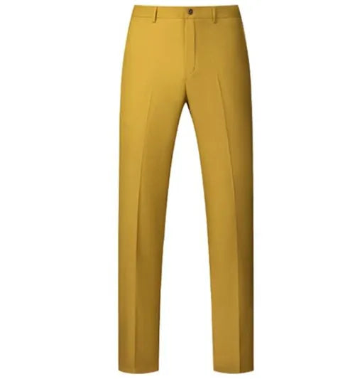 Men's Flat-Front Formal Suit Pants