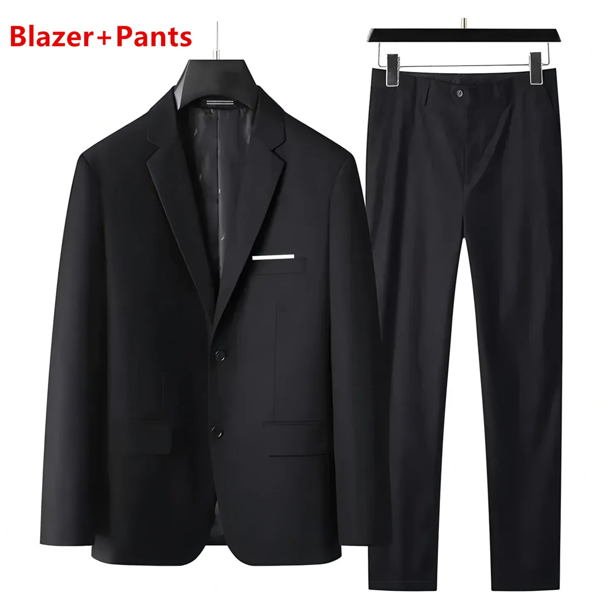 Men's British Solid Three-Piece Gentleman Suit, Business and Wedding