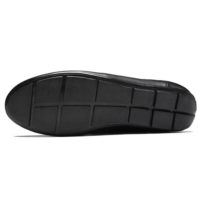 Men's Genuine Leather Slip-On Walking Slide Sandals