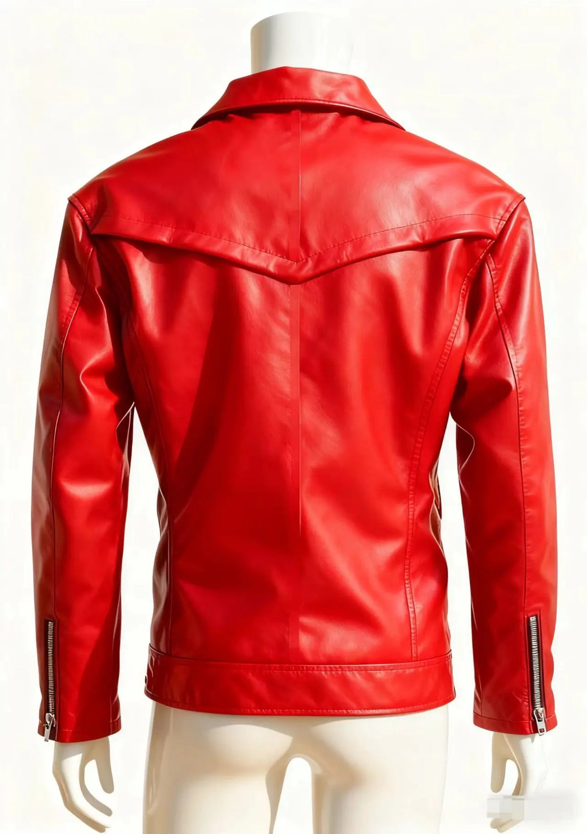 Men's Oversized Multi-Zip PU Leather Coat