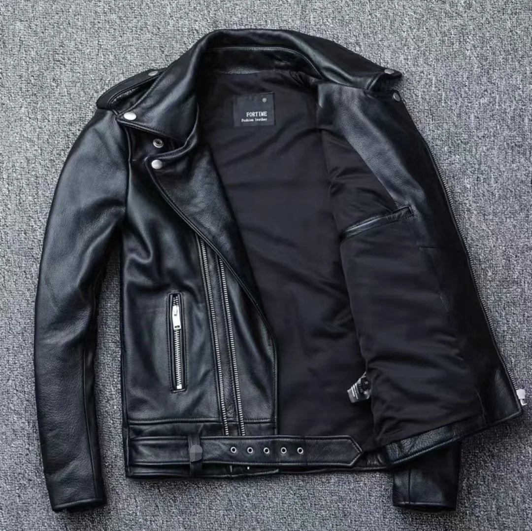 Men's Oversized Multi-Zip PU Leather Coat