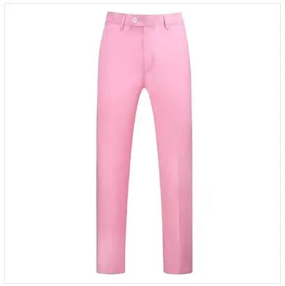 Men's Flat-Front Formal Suit Pants