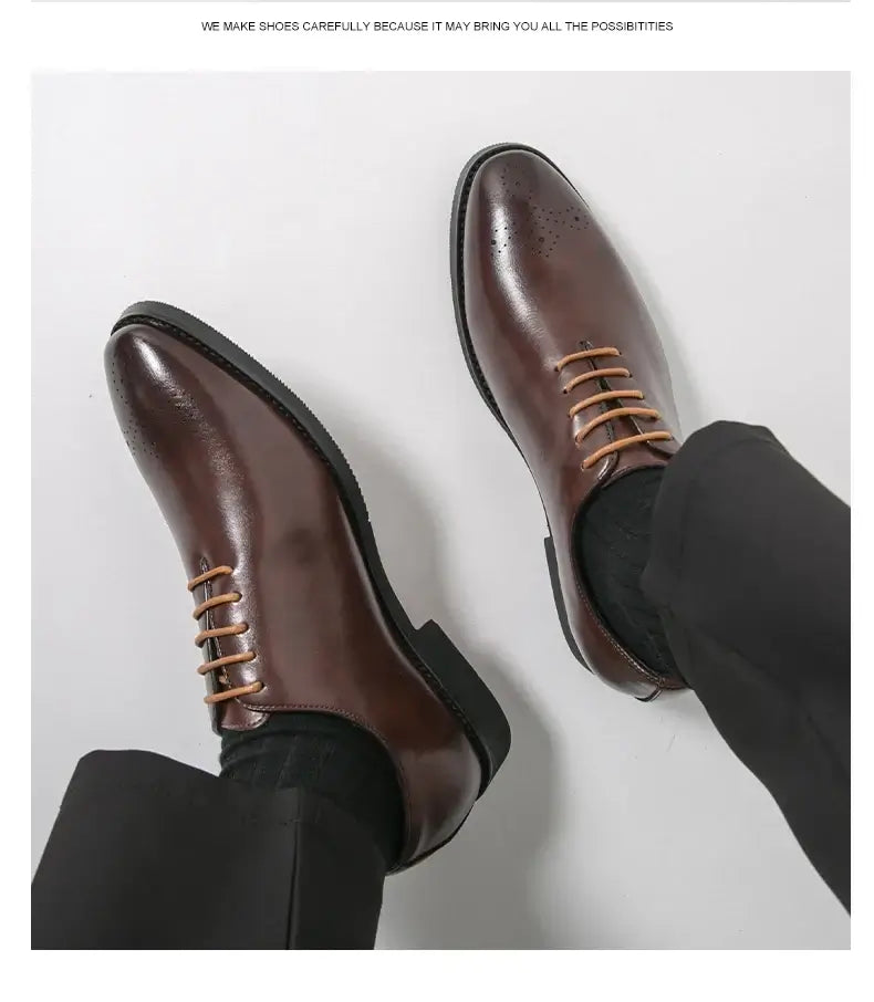 Men's Leather Formal Oxford Dress Shoes