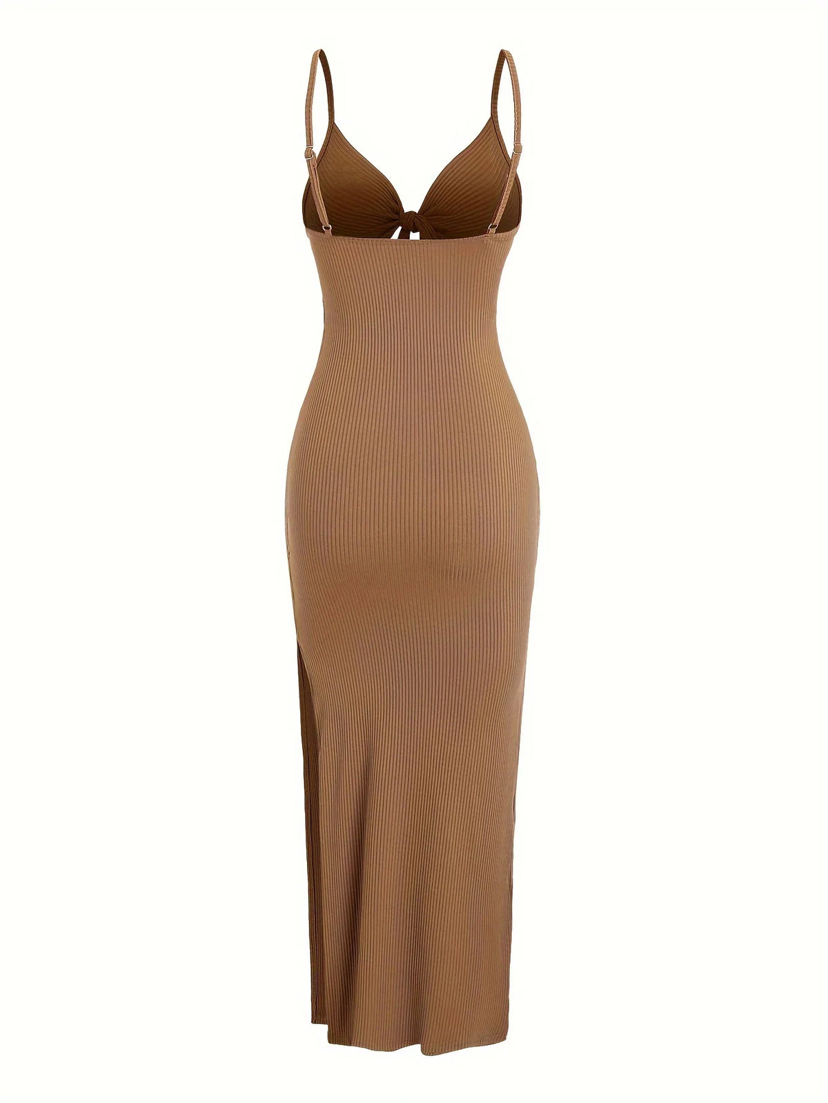 Women's Knit Sleeveless Backless Long Suspender Dress