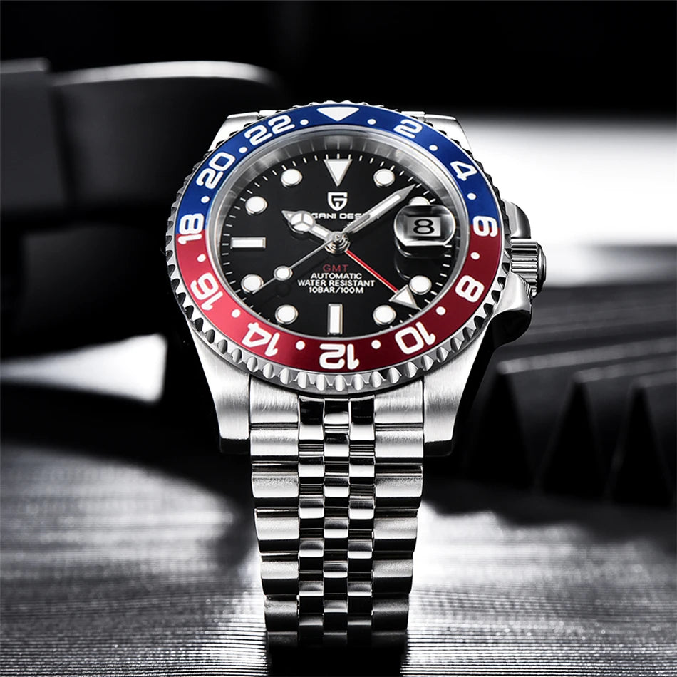 Men's GMT Automatic Mechanical Sapphire Splash-Resistant Watch