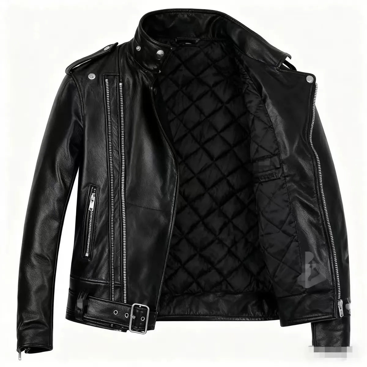 Men's Oversized Multi-Zip PU Leather Coat
