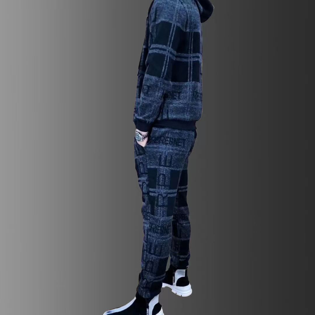 Men's Zip Hoodie Tracksuit Set, Jacket & Sweatpants 2-Piece 2026