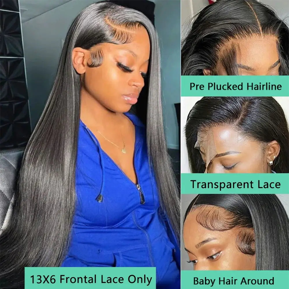 Straight 13X6 Lace Frontal Only 24 Inch Transparent Frontal Lace Only Closure Human Hair Ear To Ear For Women 3-5 Days Delivery
