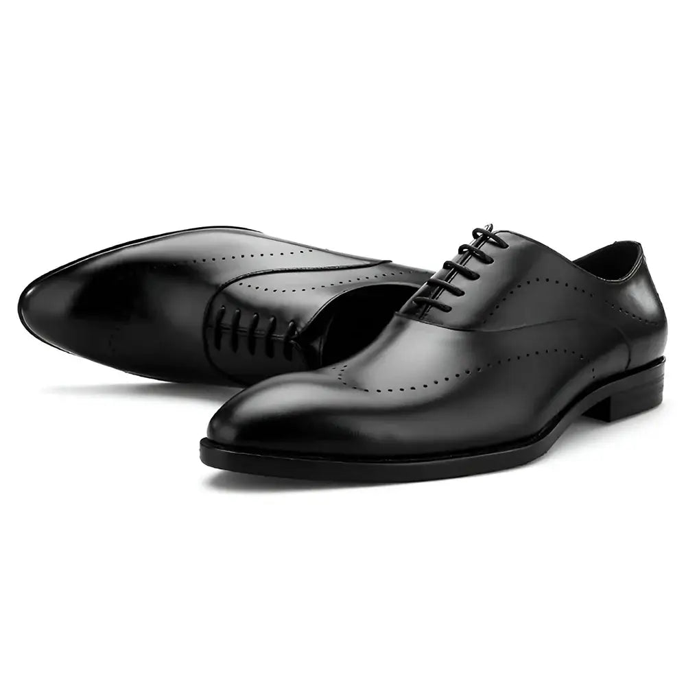 Full-Grain Leather Formal Derby Shoes for Men Daily Wear Business Oxford Dress Shoes