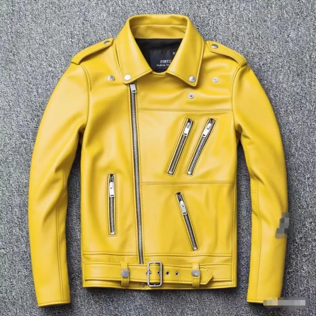 Men's Oversized Multi-Zip PU Leather Coat