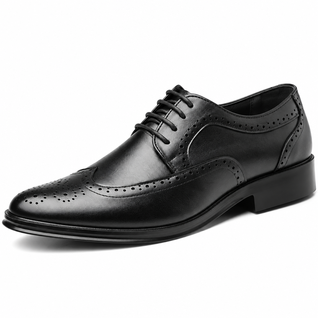 Pointed formal office shoe heel view