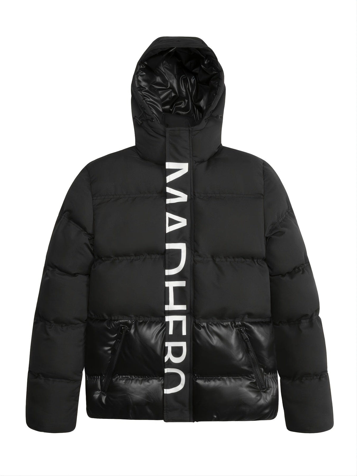 Men's New Cotton Coat Hooded Printed Puffer Winter Coat