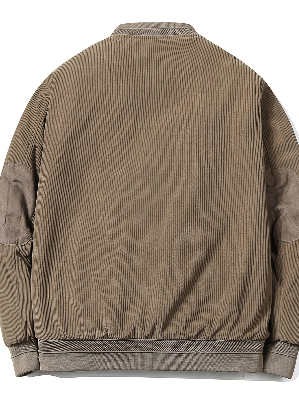 Men's Patched Detail Corduroy Bomber Jacket For Winter