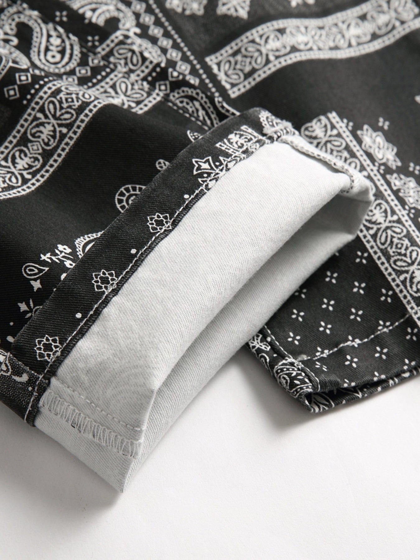 Men's Slim Jeans, Stretch Floral Pattern Denim Pants Men Clothes Best Sellers