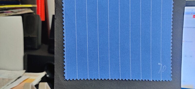 Men's Navy Pinstripe Slim-Fit 2-Piece Wedding Tuxedo Suit