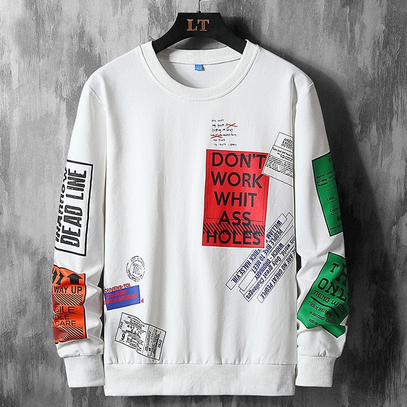 Men's Oversized Long Sleeve Casual O-Neck T-Shirt
