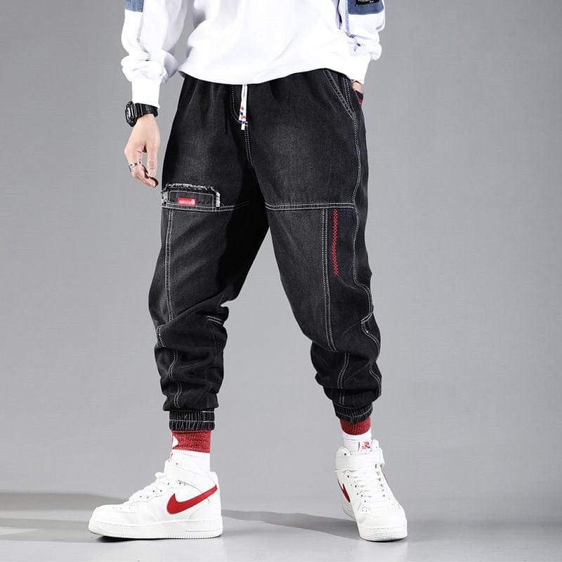 Men's Hip Hop Elastic Cargo Harem Jogger Pants