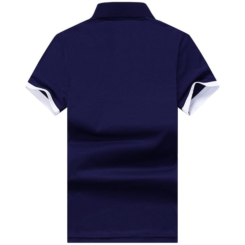Men's Short-Sleeve Embroidered Casual Business Polo Shirt